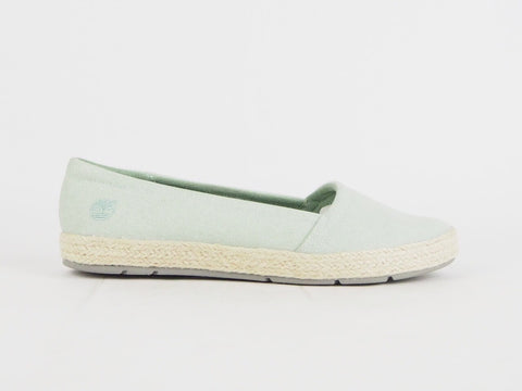 Womens Timberland Casco Bay Canvas A1AFE Mint Green Textile Canvas Shoes