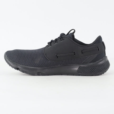 Junior Sperry 7 Seas Flood STS15532 Black Fabric Lace Up Low Top Casual Trainers