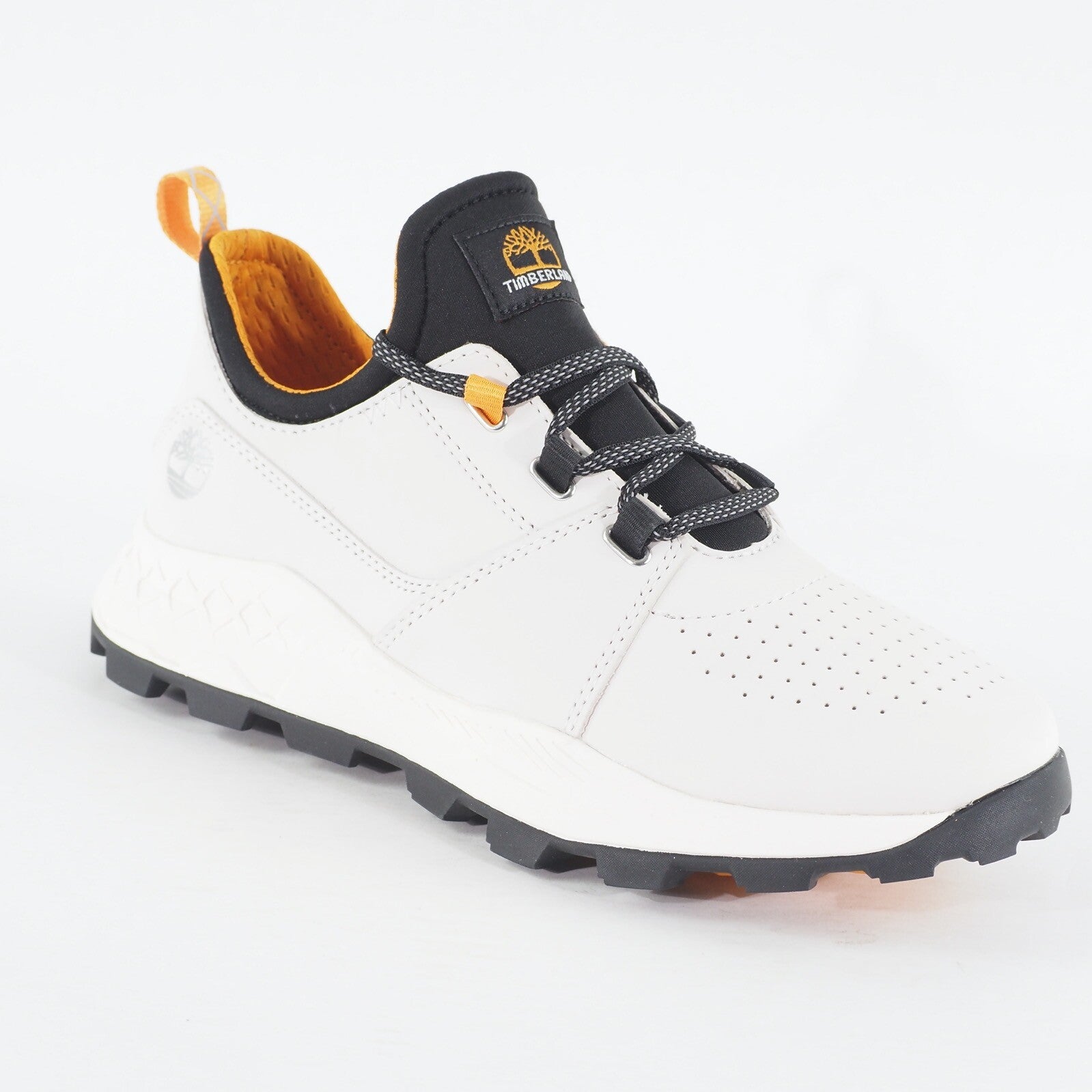 Mens Timberland Brooklyn Oxford A2HRV Bright White Nubuck Lace Up Walking Shoes