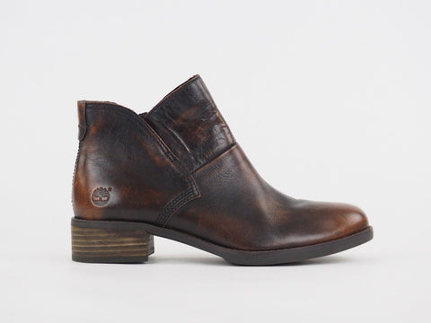 Womens Timberland Earthkeepers 8508B Dark Brown Leather Side Zip Chelsea Boots