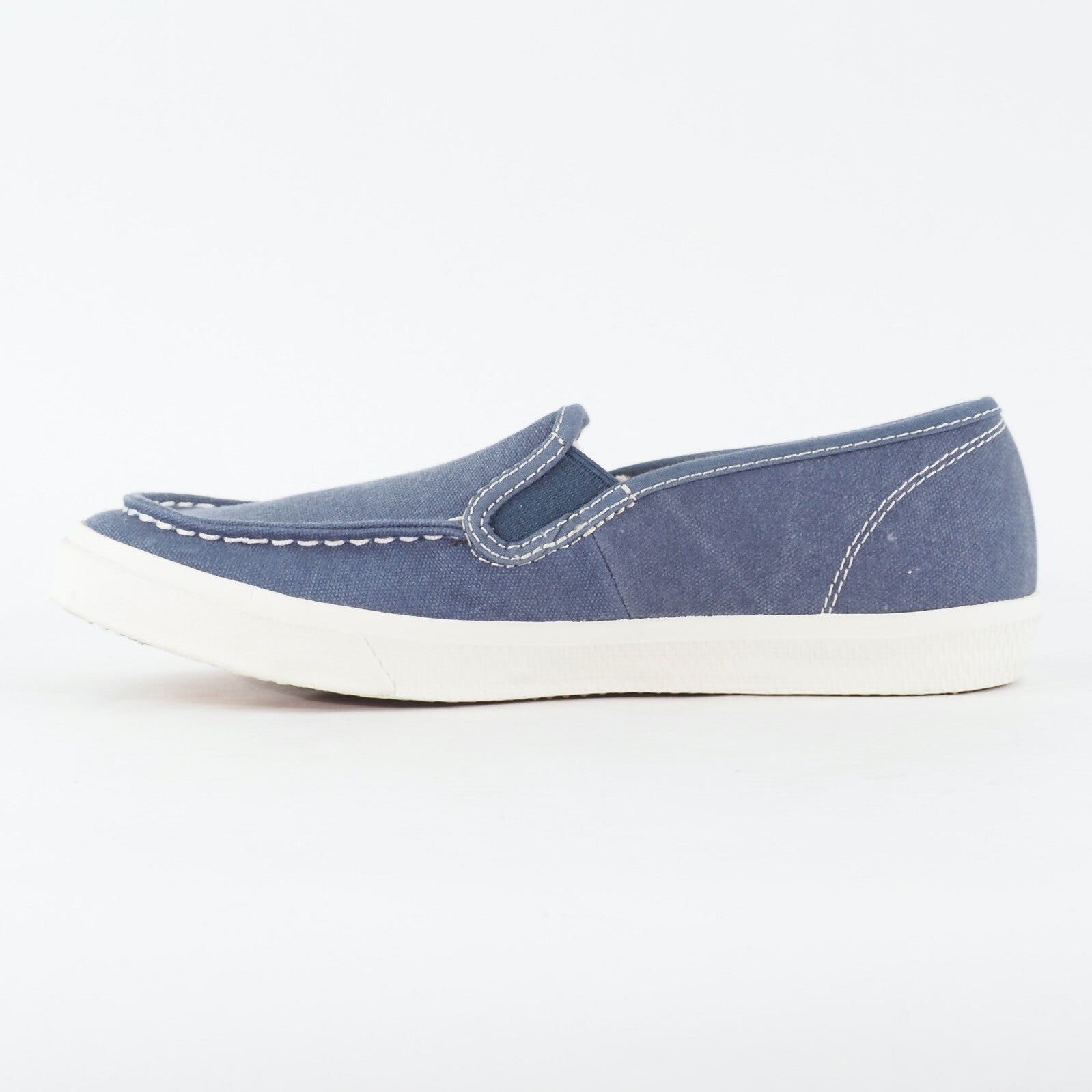 Mens Timberland Earthkeepers 9325B Navy Blue Canvas Slip On Casual Loafer Shoes