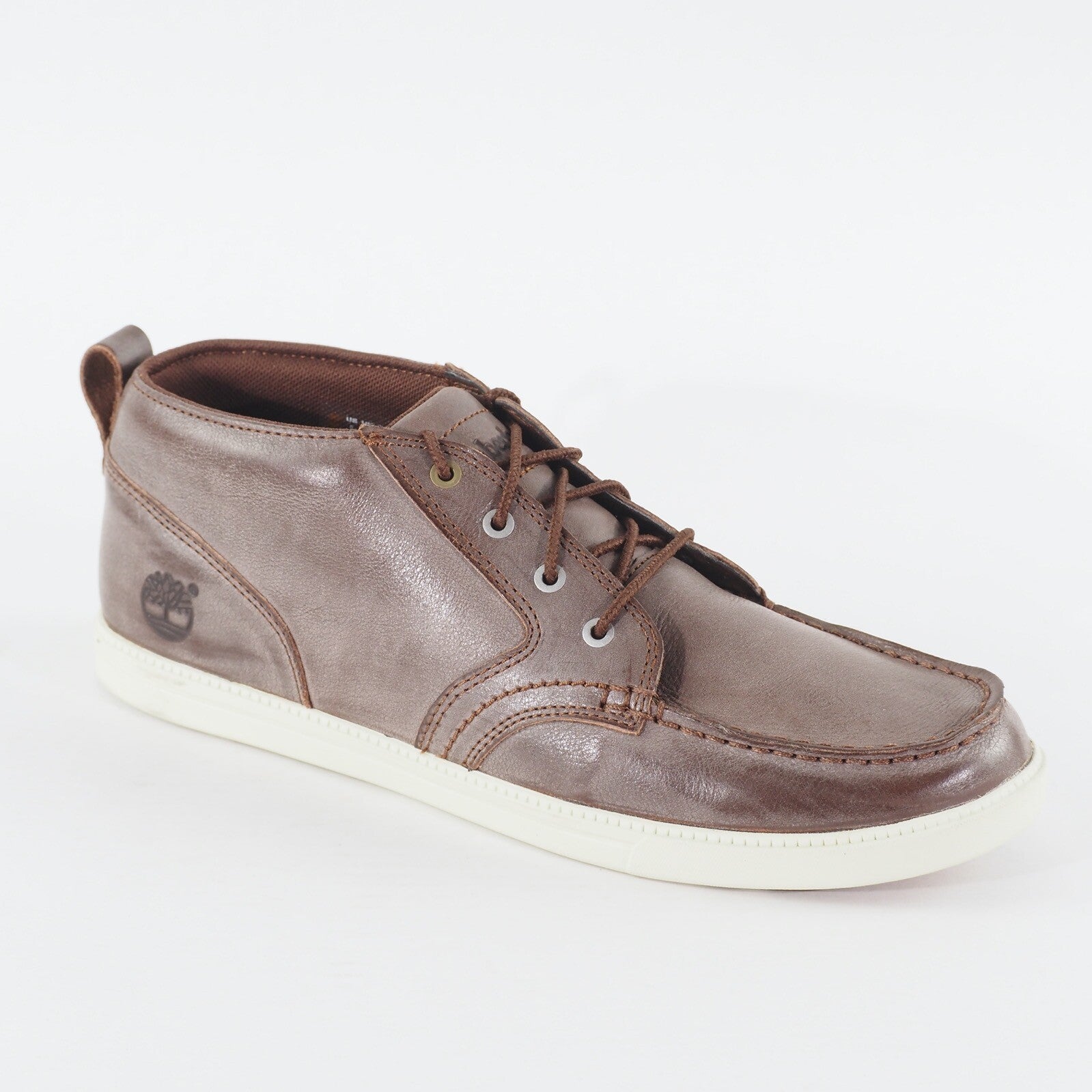 Mens Timberland Fulk LP A12PF Brown Leather Casual Walking Lace Up Chukka Boots
