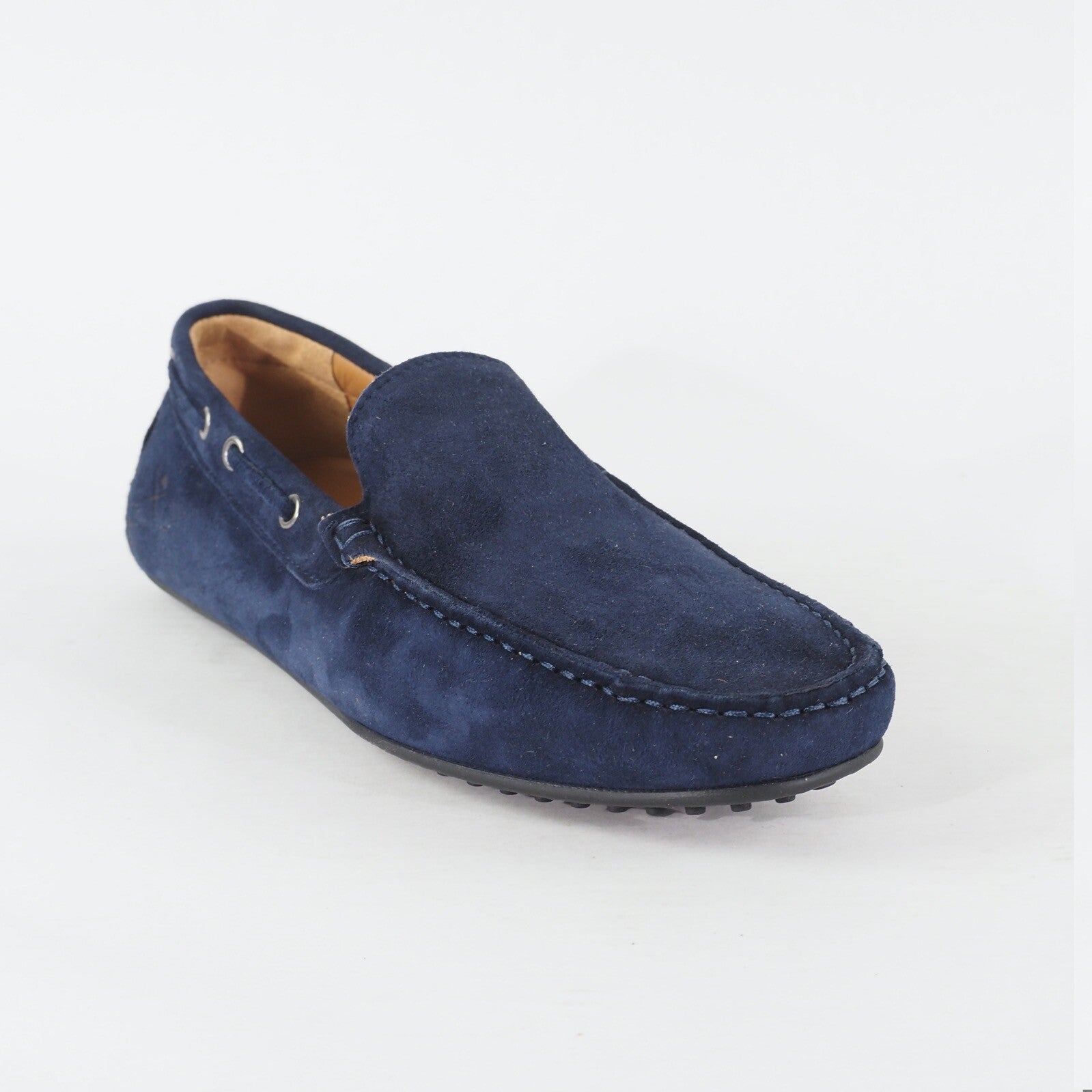 Mens Hackett London HMS20690 595 Soft Driver Navy Leather Slip On Casual Shoes