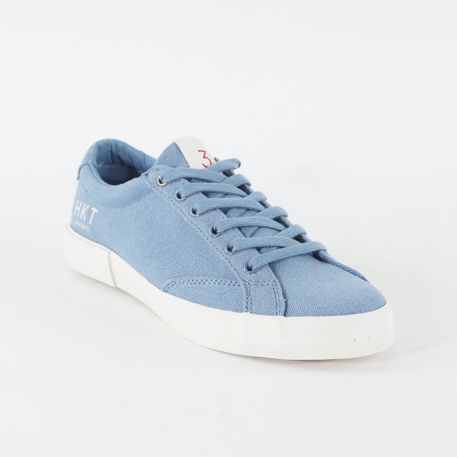 Mens Hackett London HMS20824 551 Medium Blue Canvas Lace Up Low Top Casual Shoes