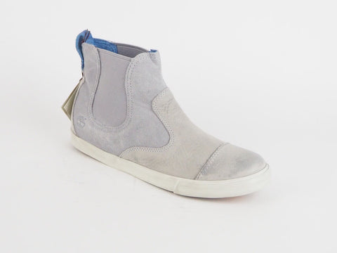 Ladies Timberland Earthekkepers Glastenbury 8243B Light Grey Leather Pull Boots