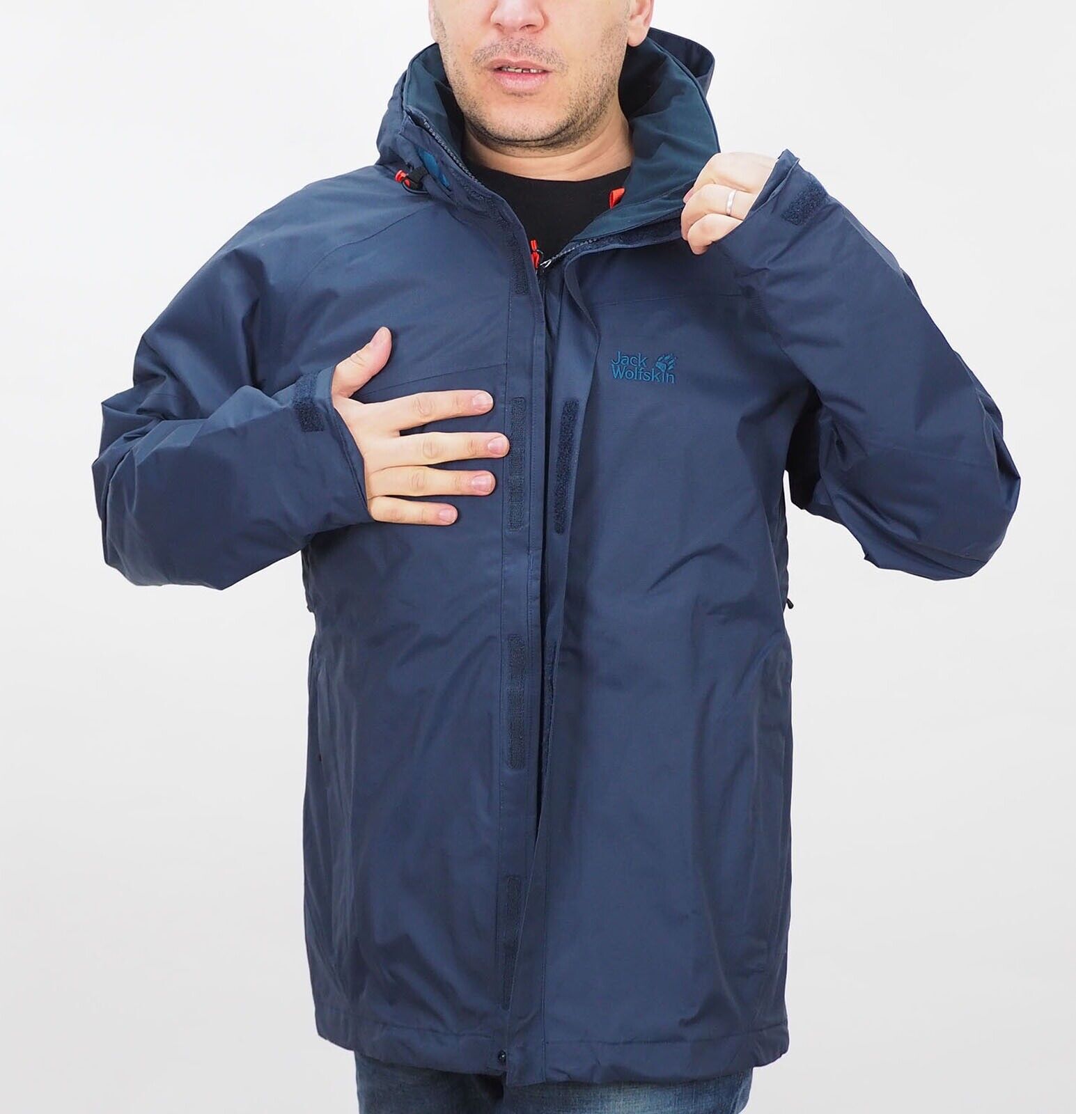Mens Jack Wolfskin Spark Texapore1106211 Night Blue Windproof Hiking Jacket