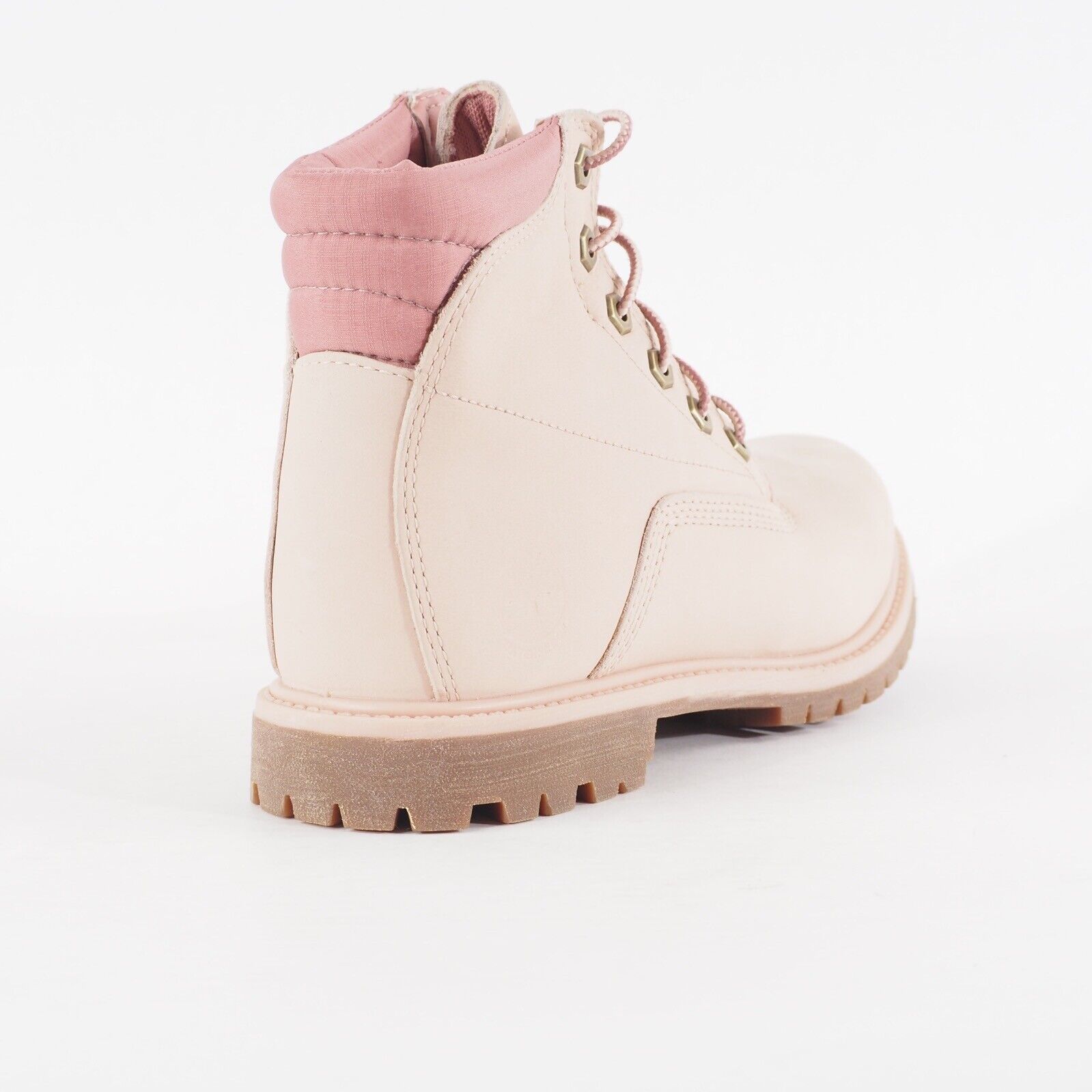 Womens Timberland Waterville AQ1T5 Light Pink Leather Lace Up Waterproof Boots