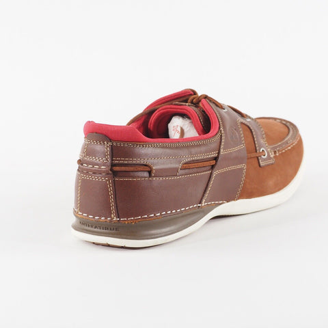Mens Timberland Earthkeepers 2 Eye 5463A Tan Leather Lace Up Casual Boat Shoes