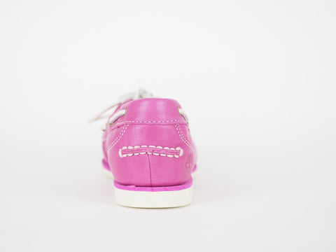 Womens Timberland Amherst 8336B Magenta Leather Boat Shoes Casual Moccasins
