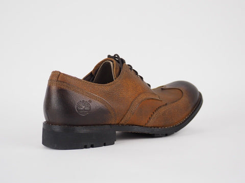 Mens Timberland EK City Premium 5367R Red Brown Leather Smart Ocford Shoes