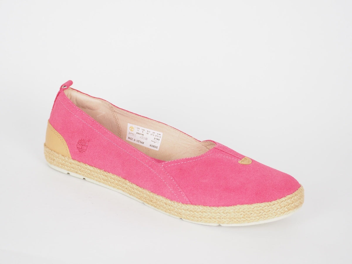Womens Timberland EK Casco Bay 8841R Hot Pink Suede Slip On Casual Pumps Shoes
