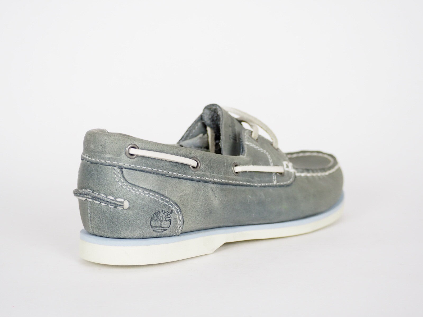 Womens Timberland EK Classic 2 Eye 3944R Blue Leather Boat Shoes UK 4