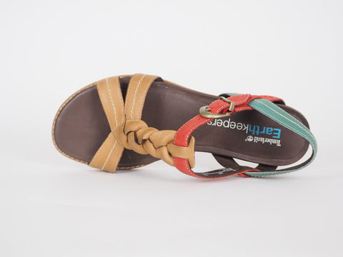 Womens Timberland Kennbank Braid 25617 Multicoloured Leather Strappy Sandals