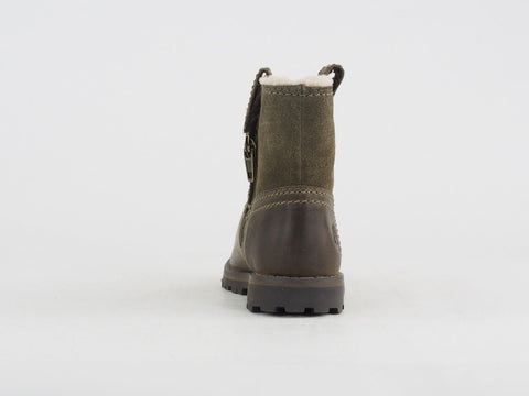 Toddlers Timberland Chestnut Ridge A1BSC Dark Brown Leather Warm Winter Boots