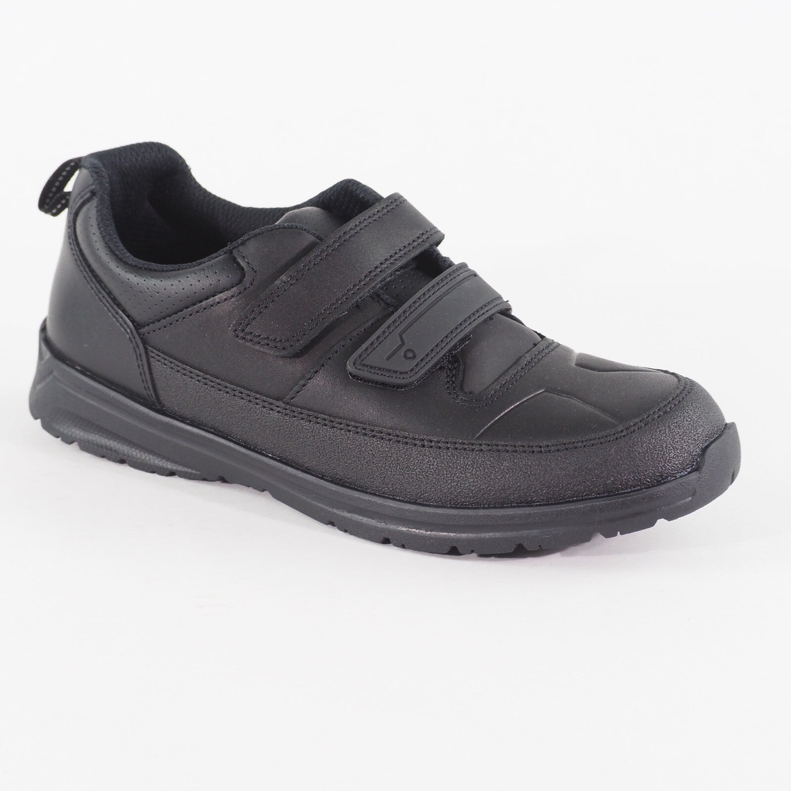 Boys Clarks Reflectace Black Double Strap School Walking Light Kids Shoes