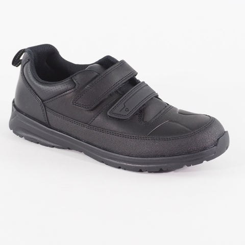 Boys Clarks Reflectace Black Double Strap School Walking Light Kids Shoes
