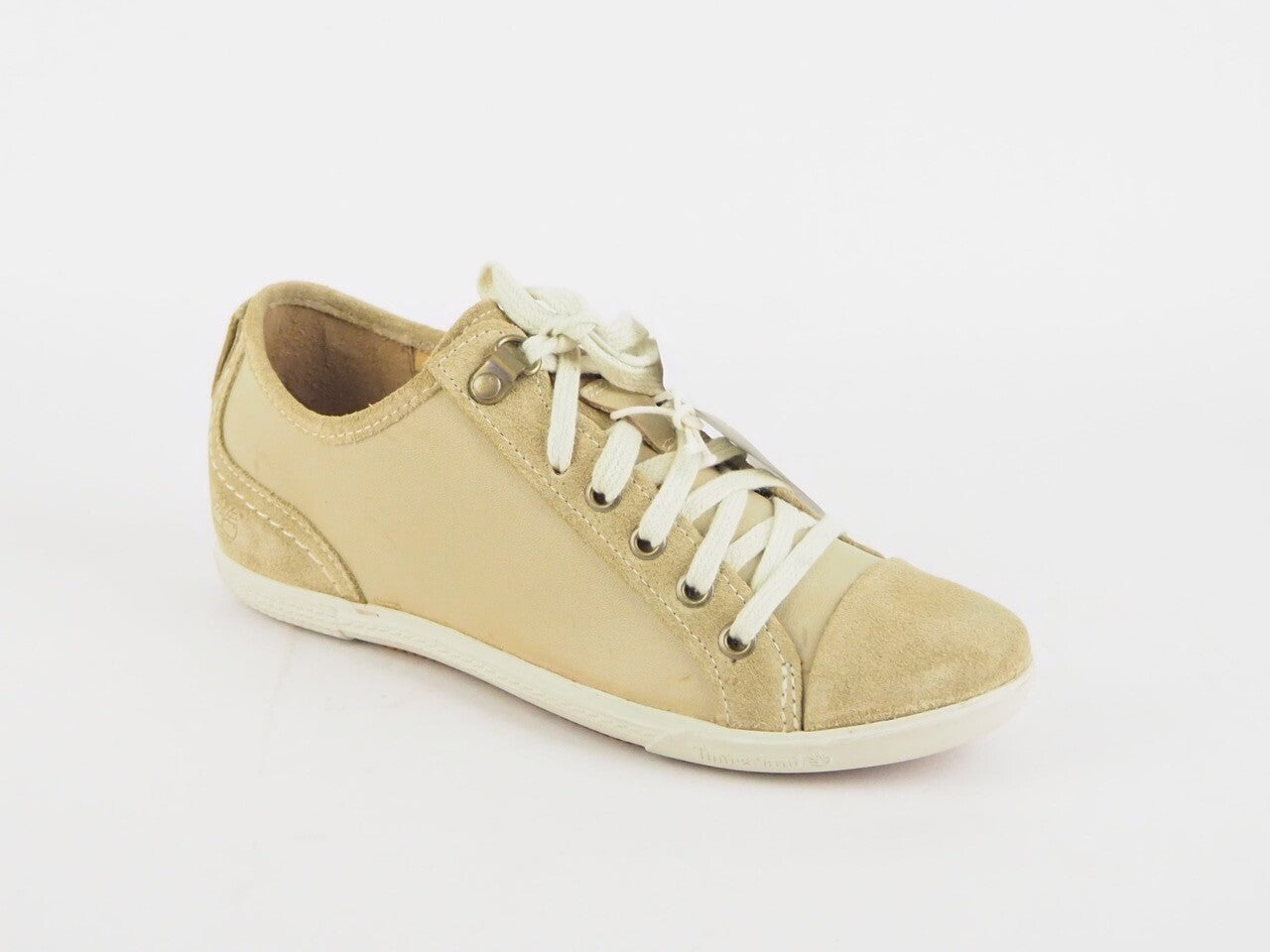 Womens Timberland Earthkeepers Oxford 3304R Beige Leather Lace Up Hi Light Shoes