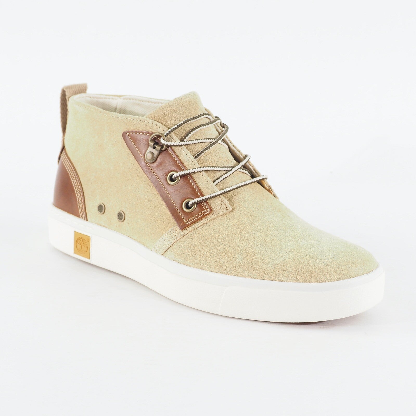 Mens Timberland Amherst Chukka Travertine 75564 Beige Suede Lace Up Casual Boots