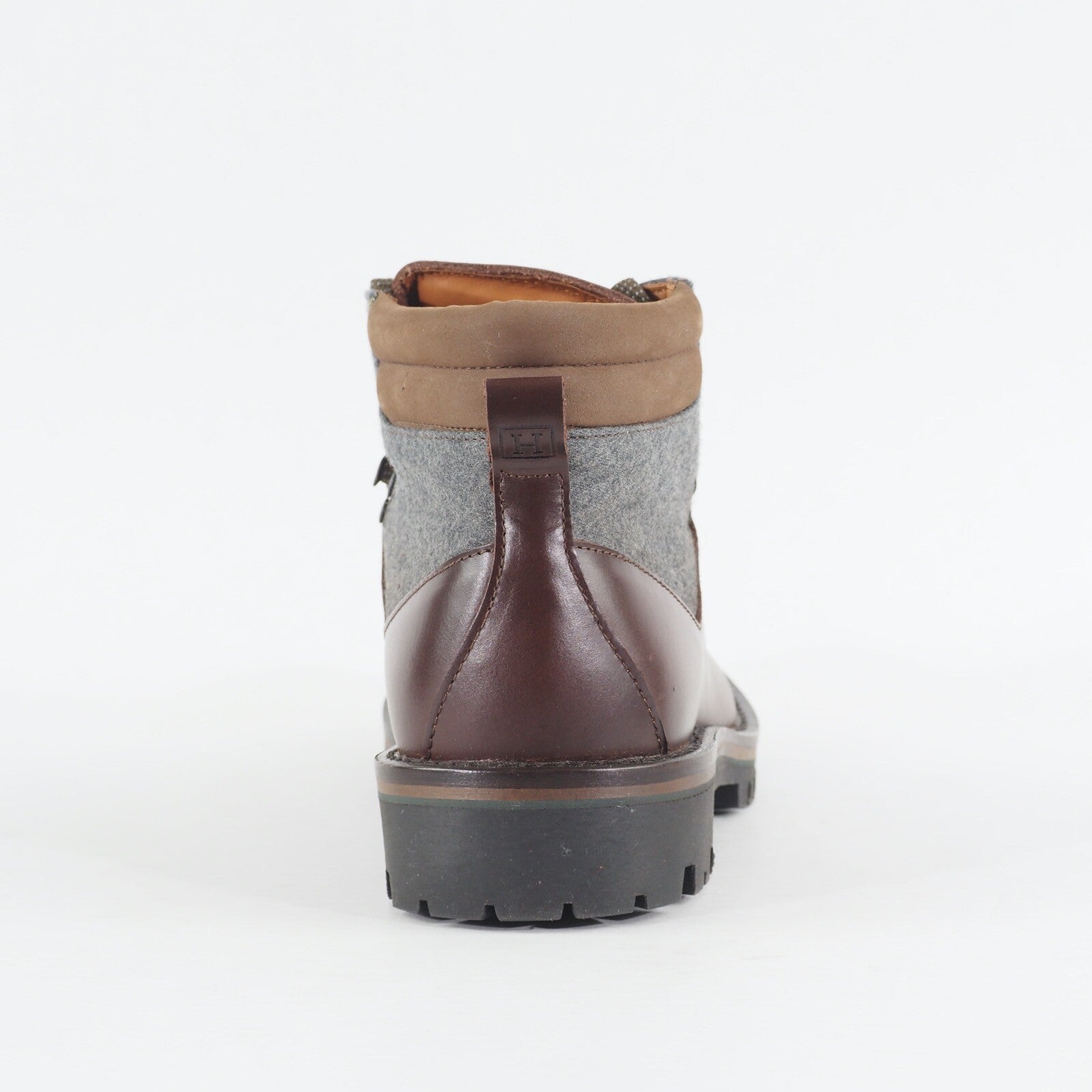 Mens Hackett London Fox Group Hiking HMS20745 Dark Brown Leather Casual Boots