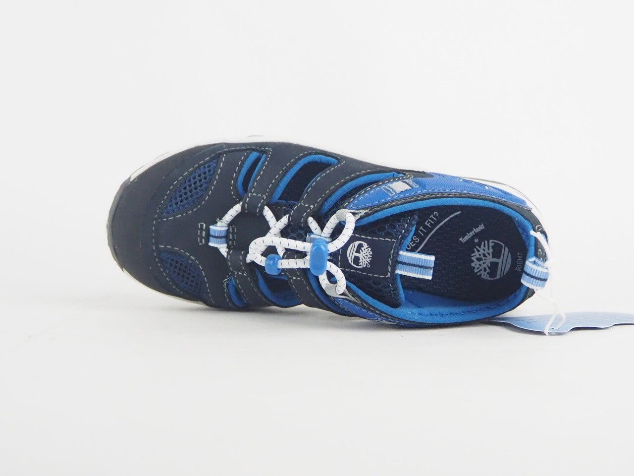 Boys Girls Timberland Hypertrail Fisherman 44775 Navy Blue Leather Sandals 