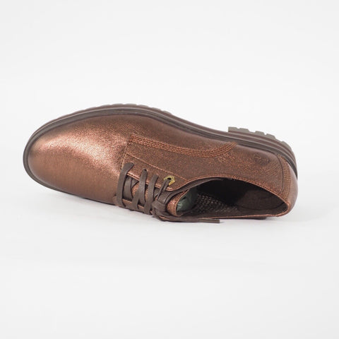 Womens Timberland London Square Oxford A1SLL Copper Leather Lace Walking Shoes 