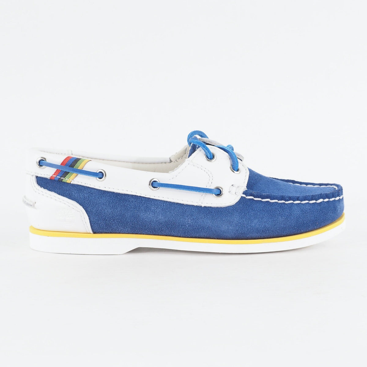 Womens Timberland Amherst 2 Eye 42674 Blue / White Leather Casual Boat Shoes 