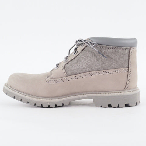 Womens Timberland Nellie Chukka A1GYX Medium Grey Nubuck Leather Lace Up Boots