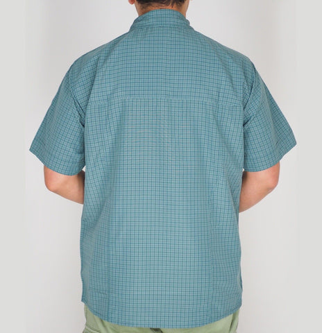 Mens Jack Wolfskin 5009321 North Atlantic Checks Short Sleeved Shirt 