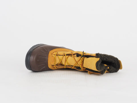 Boys Timberland Mallard 33985 Brown Wheat Leather Waterproof Lace Up Snow Boots