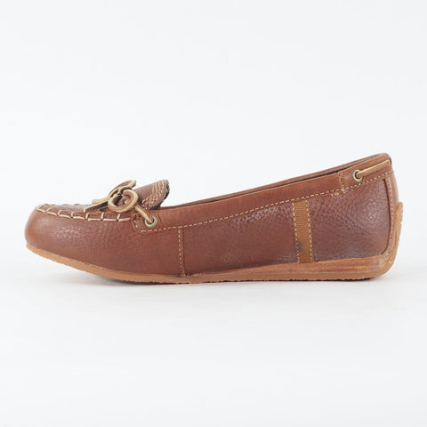 Womens Timberland EK Caska Moc 3731RW Medium Brown Leather Slip On Casual Shoes