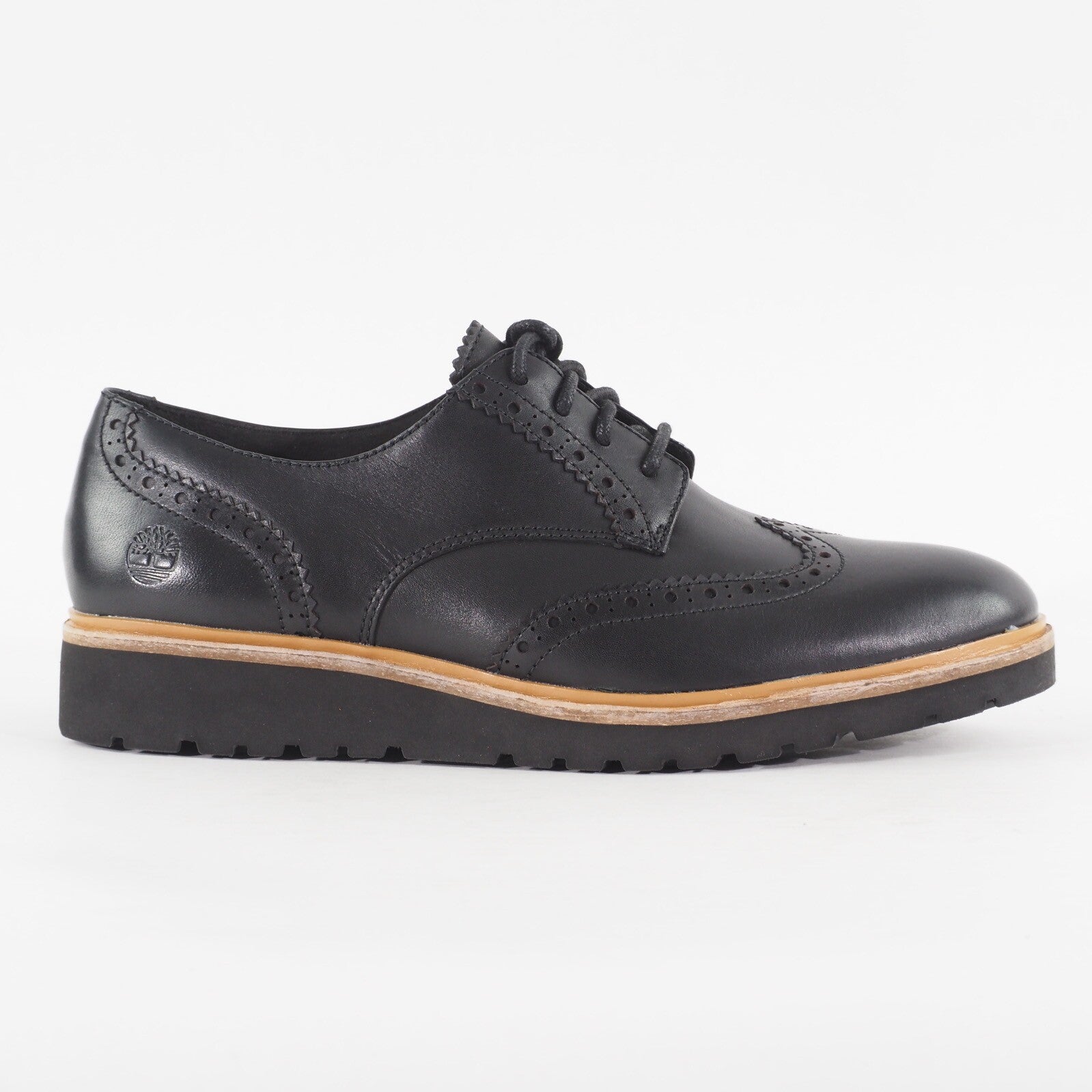 Womens Timberland Ellis Street Oxford A1MMD Jet Black Leather Lace Smart Shoes