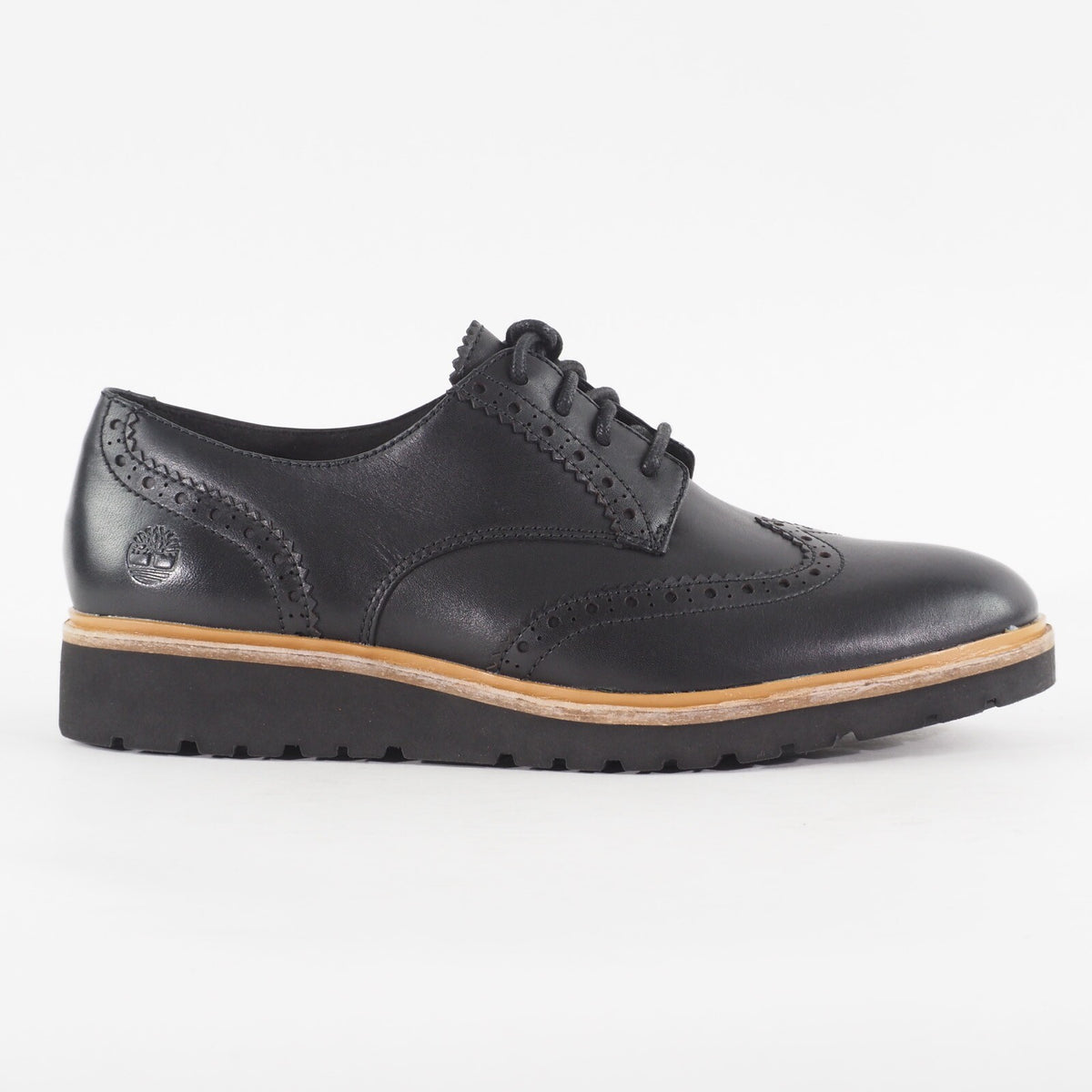 Womens Timberland Ellis Street Oxford A1MMD Jet Black Leather Lace Smart Shoes