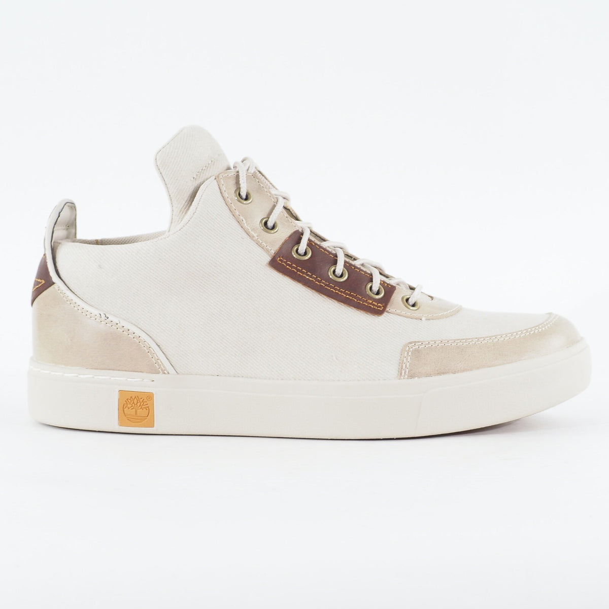 Mens Timberland Amherst Chukka A1A77 Light Grey Canvas High Top Casual Shoes