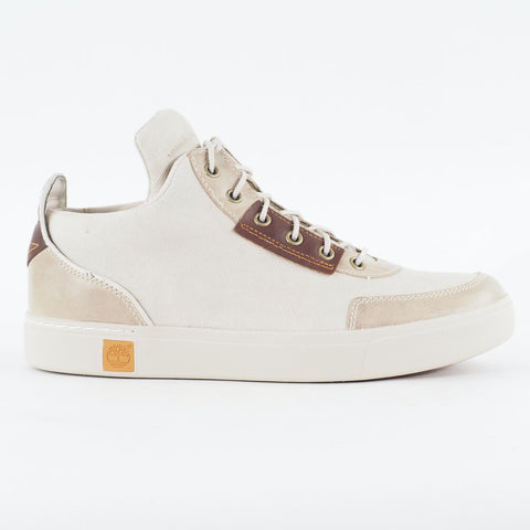 Mens Timberland Amherst Chukka A1A77 Light Grey Canvas High Top Casual Shoes