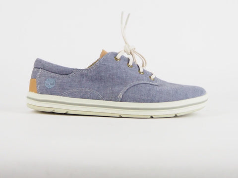 Womens Timberland Ek Casco Bay 8945A Blue Denim Lace Up Casual Canvas Shoes
