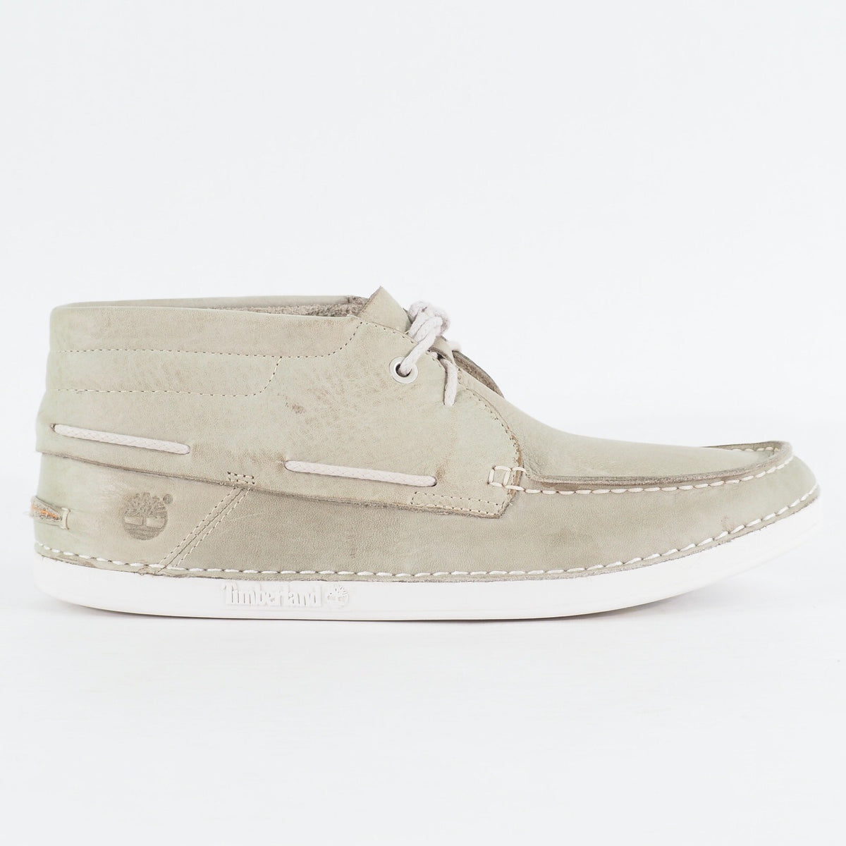 Mens Timberland EK Boat Chukka 47526 Green Tea Leather Lace Up Casual Shoes