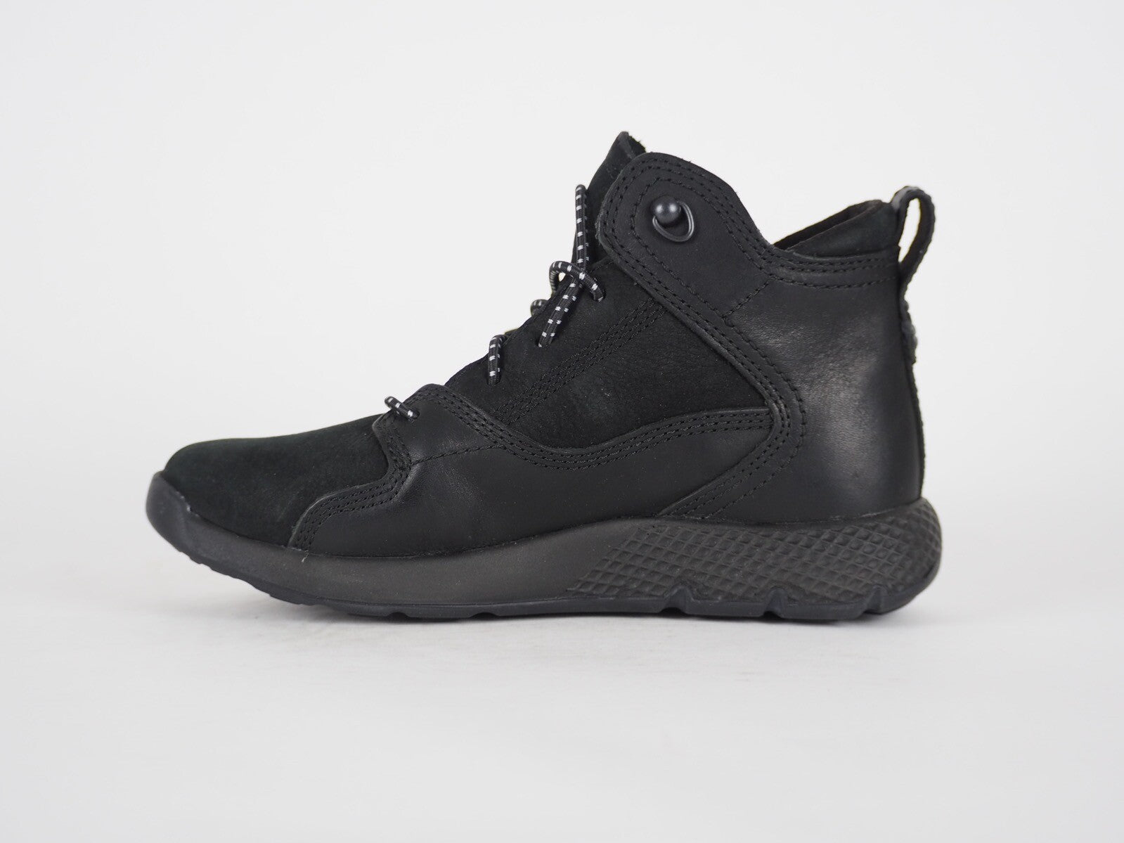 Boys Timberland EK A1I55 Black Leather Laced Toggle Ankle Boots