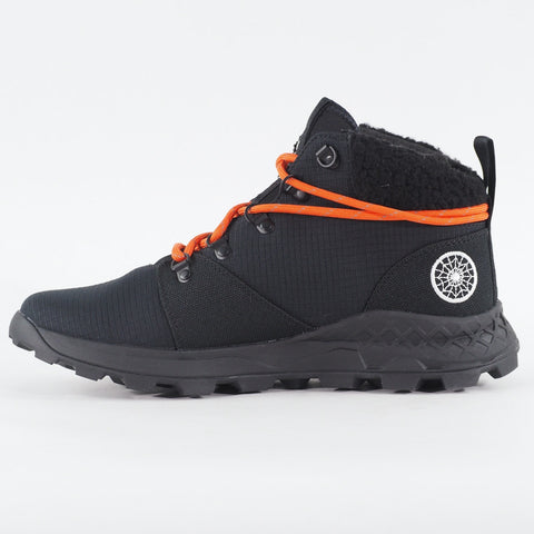 Mens Timberland Premium Brooklyn Mid A283A Black Canvas Lace Up Casual Boots