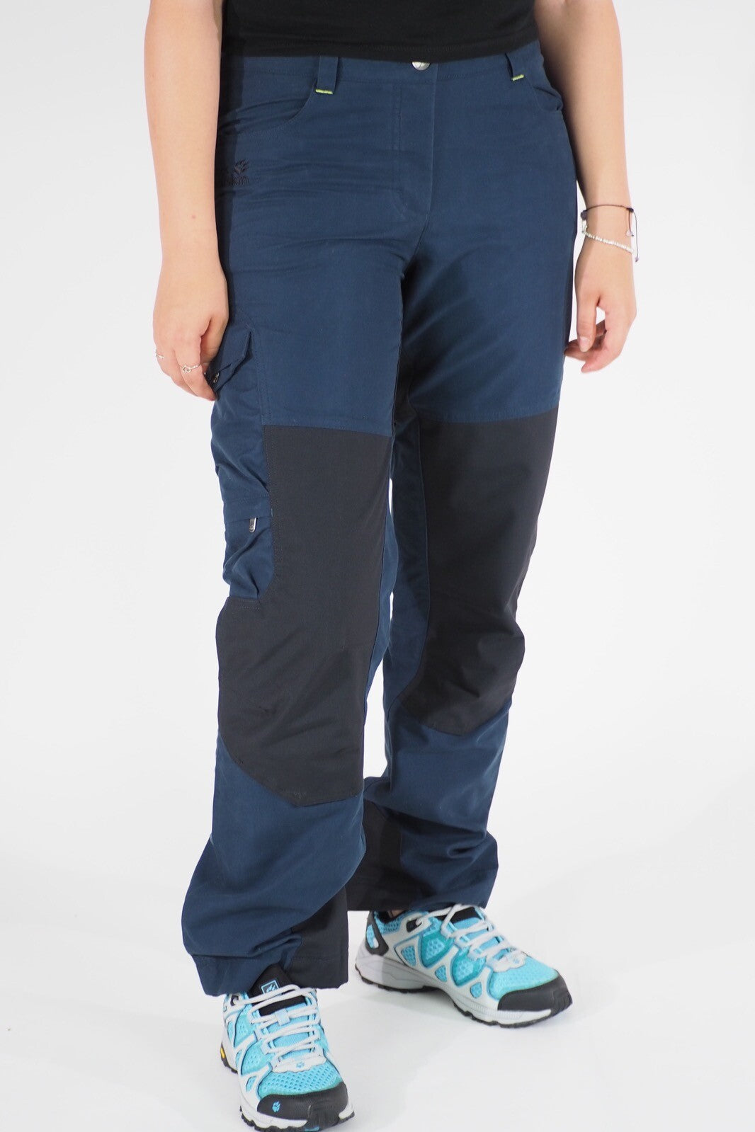 Womens Jack Wolfskin 1502391 Night Blue Cotton Warm Windproof Hiking Trousers