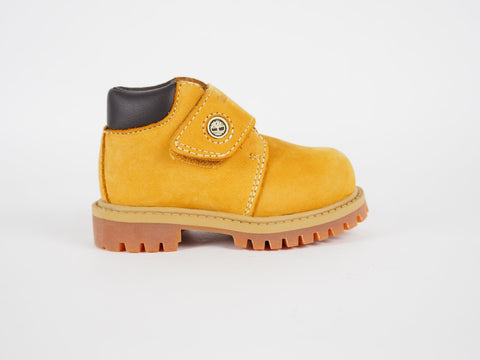 Infants Timberland WP 12853 Wheat Leather Baby Shoes One Strap Chukka Boots