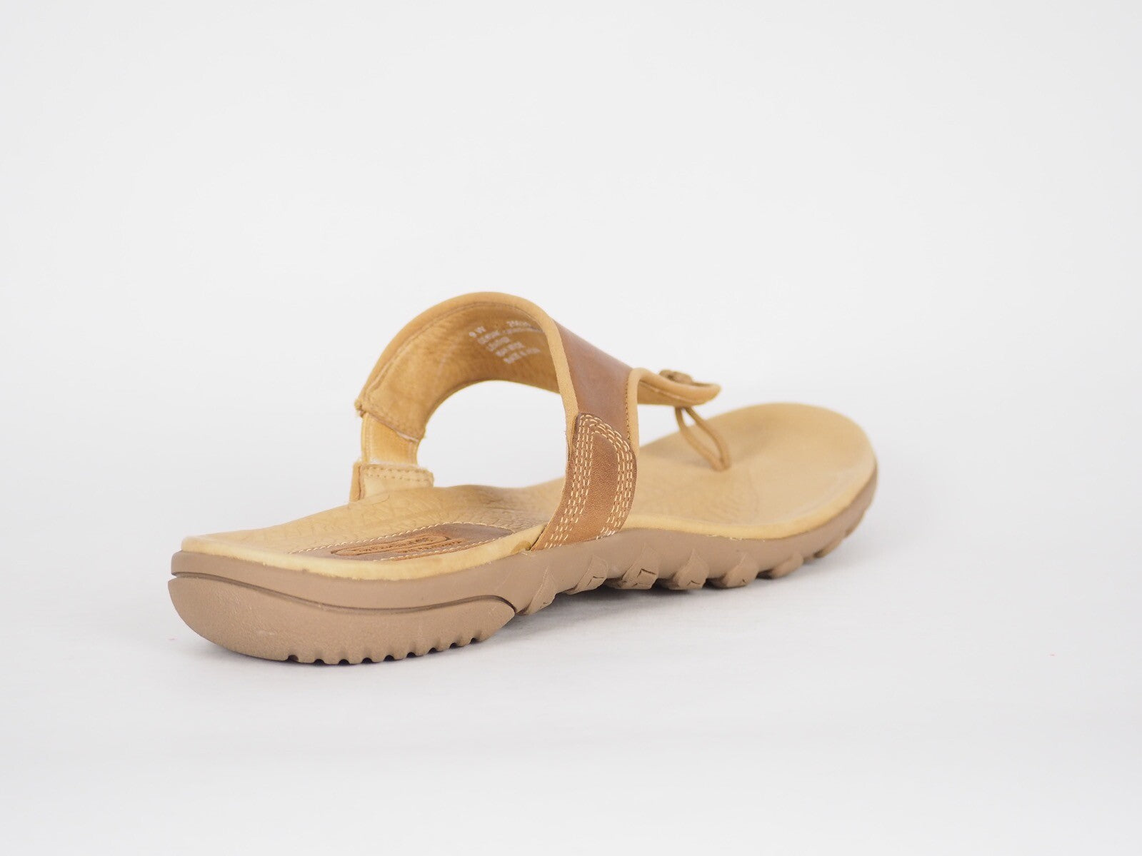 Womens Timberland Pinkham 25625 Tan Leather Casual Summer Shoes Thong Slippers