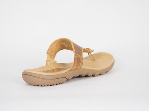 Womens Timberland Pinkham 25625 Tan Leather Casual Summer Shoes Thong Slippers
