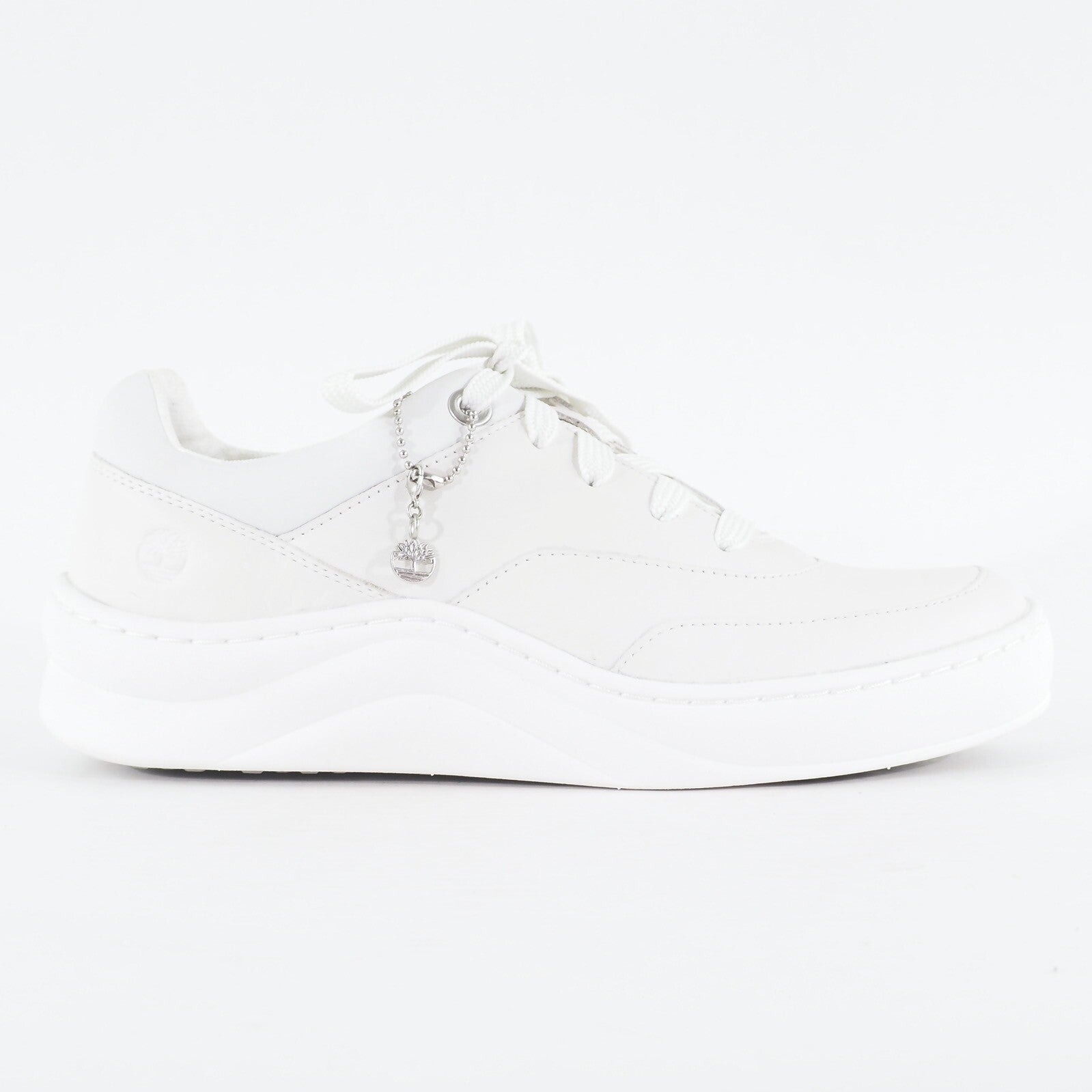 Womens Timberland Ruby Ann A2124 White Leather Lace Up Casual Sneakers