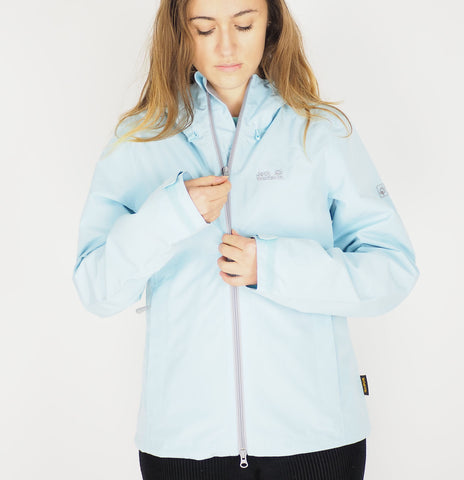 Womens Jack Wolfskin Orkney 5018571 Stratosphere Zip Up Hooded Waterproof Jacket