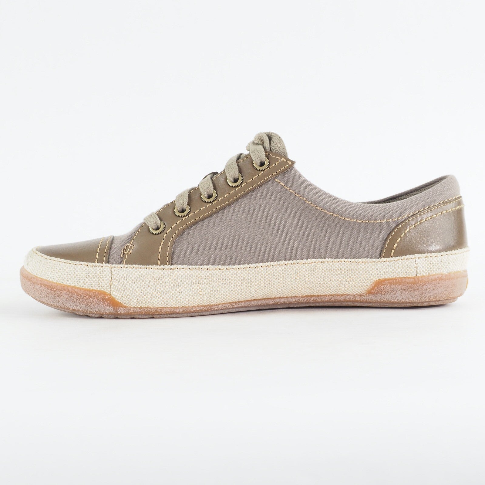 Womens Timberland Northport Oxford 3962R Olive Canvas Leather Flat Lace Up Shoes