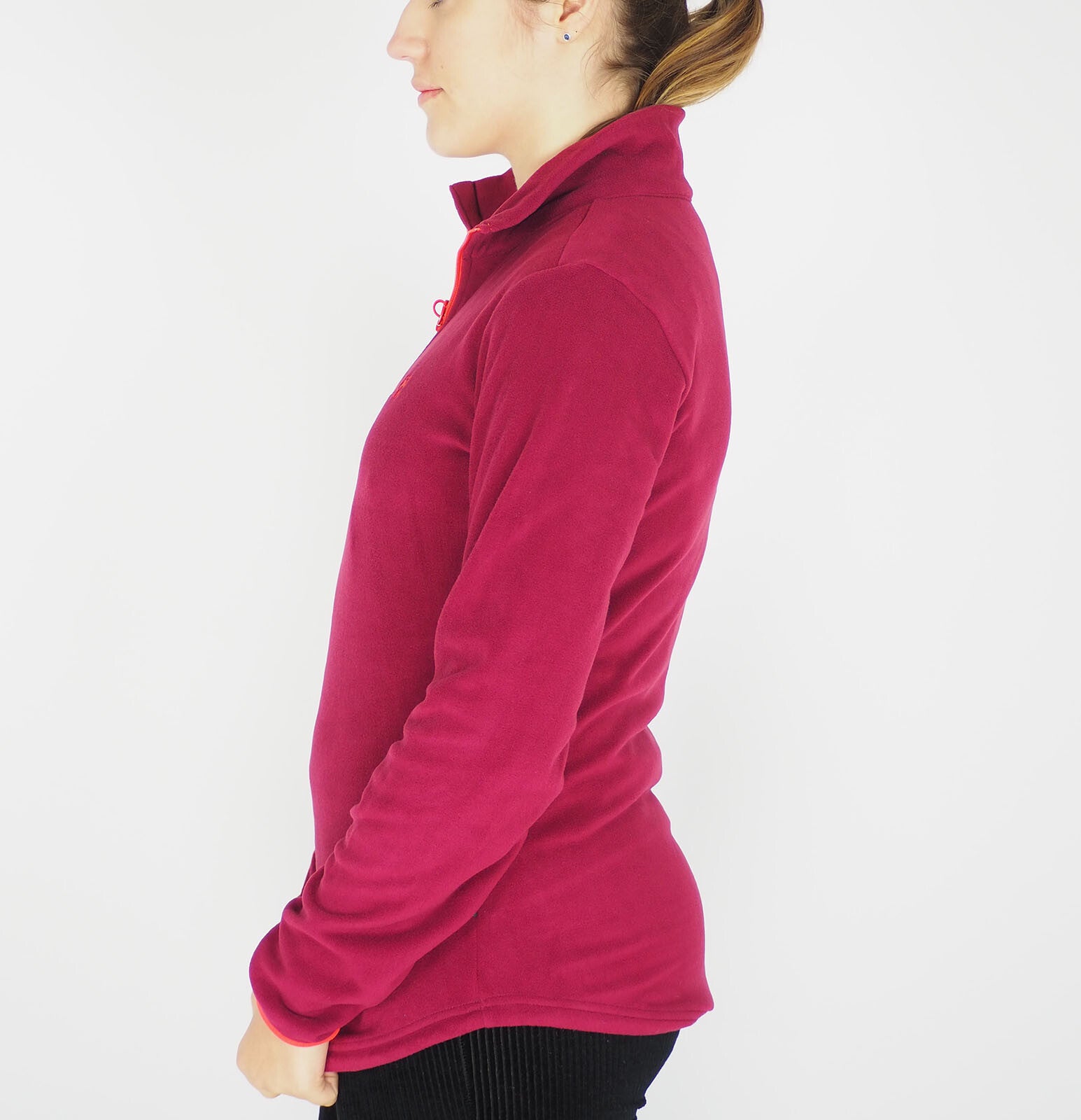 Womens Jack Wolfskin Echo 1707282 Fall Red Half Zip Fleece Jumper