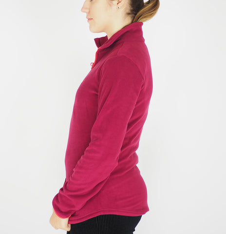 Womens Jack Wolfskin Echo 1707282 Fall Red Half Zip Fleece Jumper