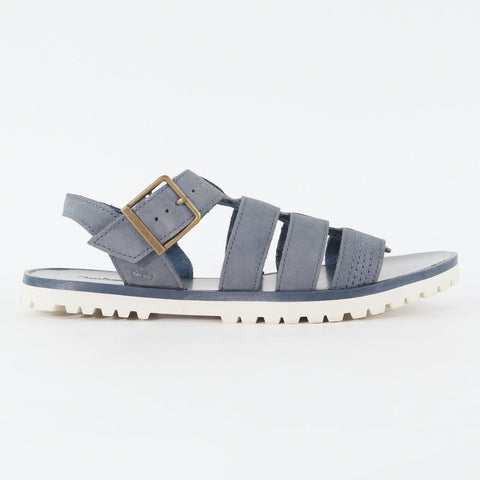 Womens Timberland Knowlwood A146Y Dark Blue Leather Buckle Strap Casual Sandals