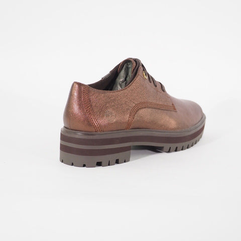 Womens Timberland London Square Oxford A1SLL Copper Leather Lace Walking Shoes 
