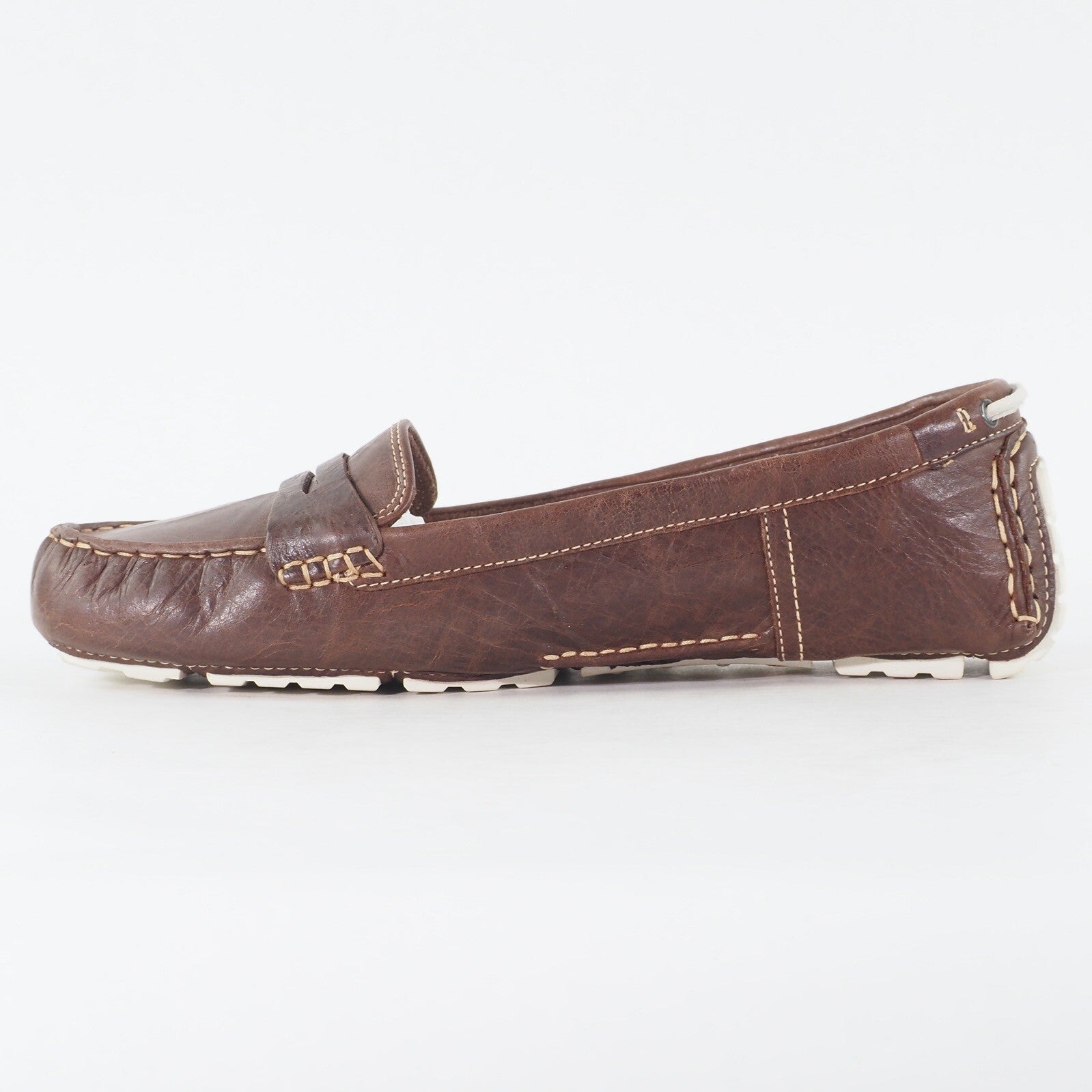 Womens Timberland EK Classic 27693W Dark Brown Leather Slip On Casual Shoes
